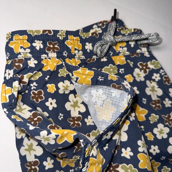 Katin USA Men's MD Medium Floral Swim Trunks Boardshorts Blue Lined Drawstring - Picture 8 of 10